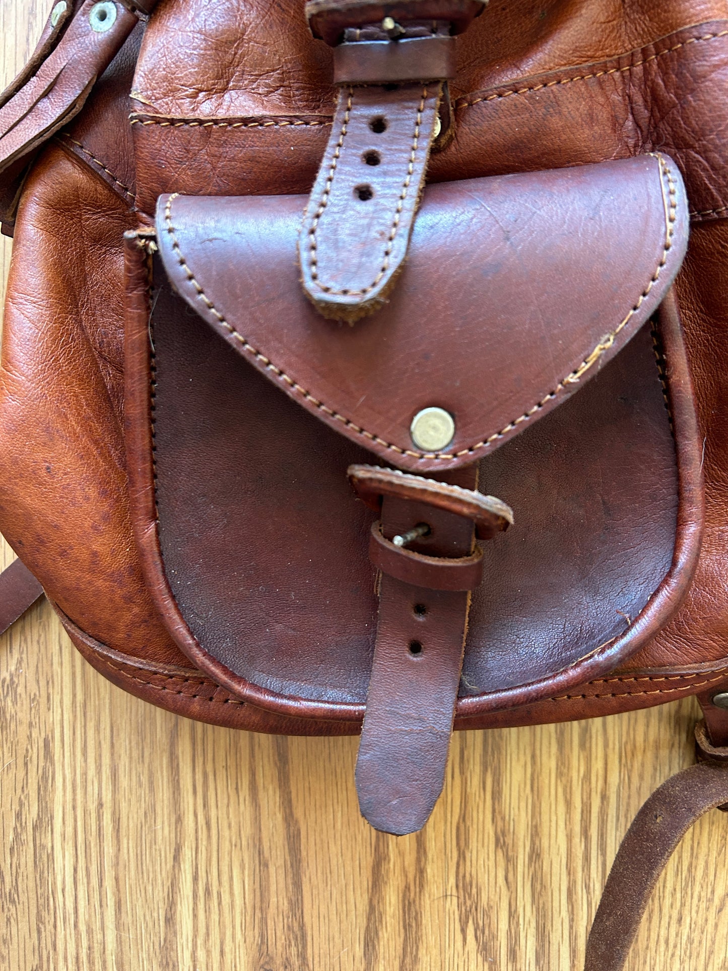 Vintage Handmade Leather Backpack