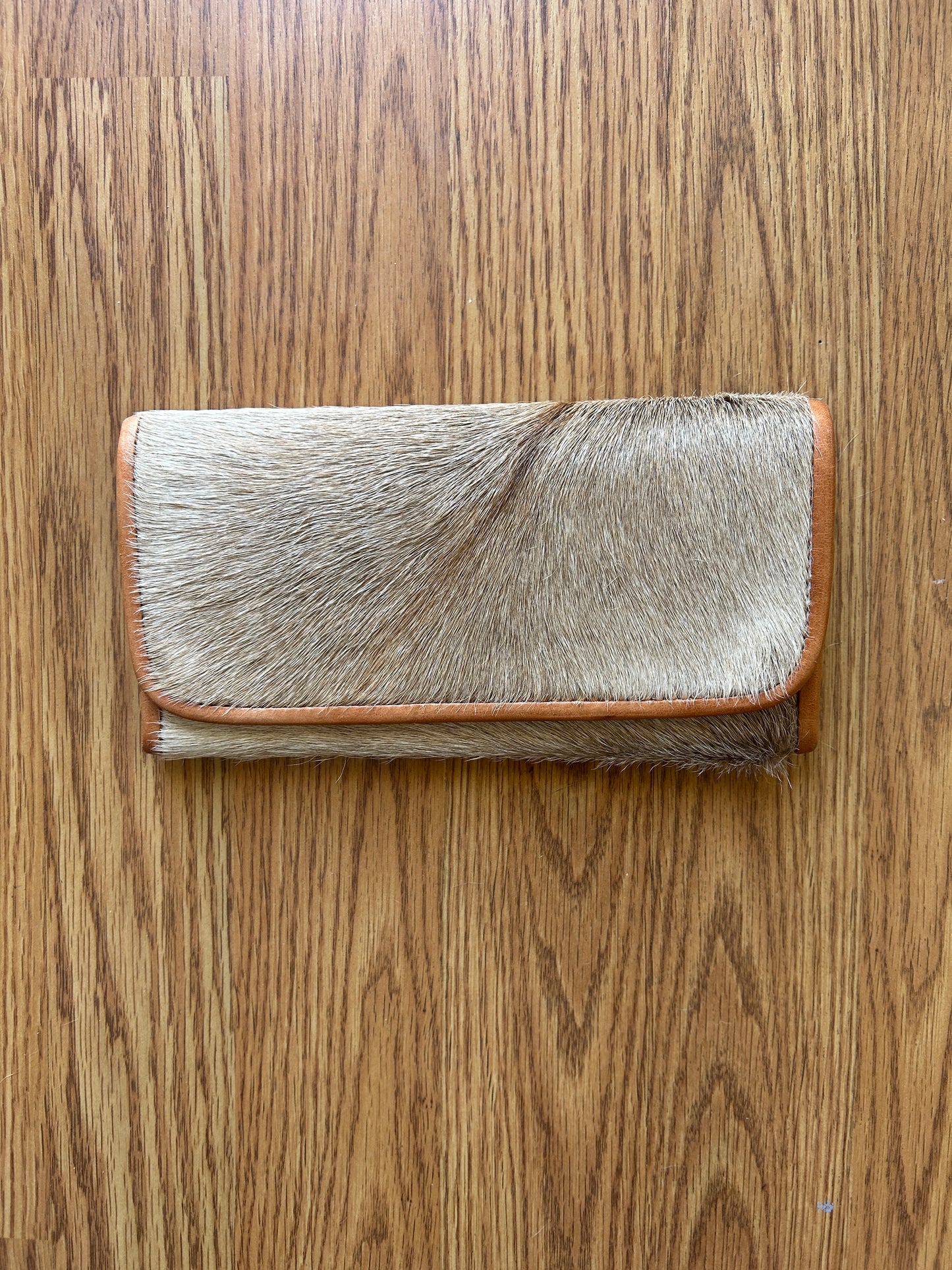 Vintage Handmade Pony Hair Leather Wallet