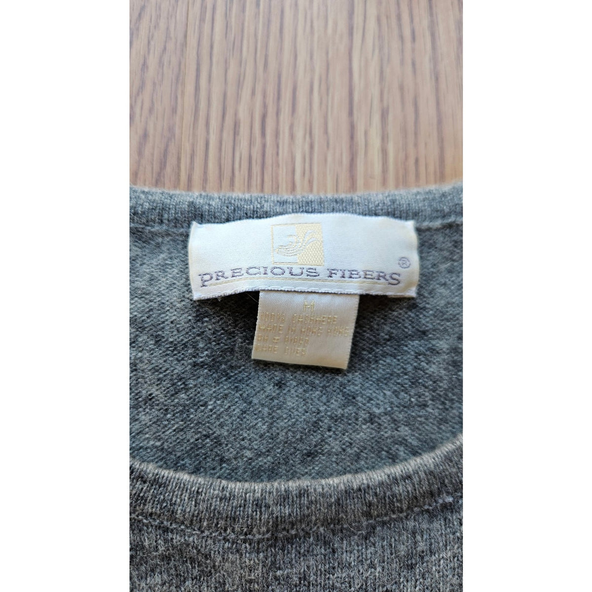 90s Precious Fibers Gray Cashmere Sleeveless Vest - Size Medium