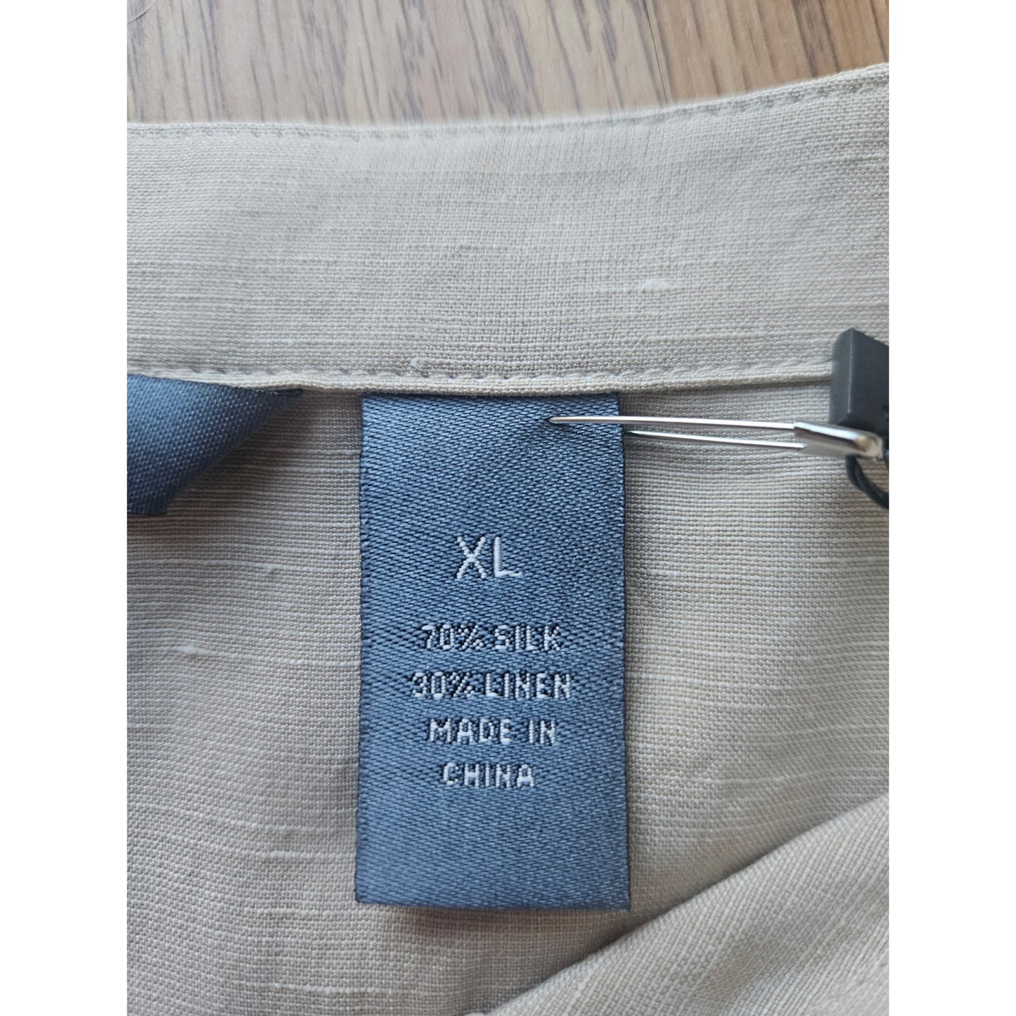 Silk and Linen Blend Sleeveless Blouse - Size Extra Large