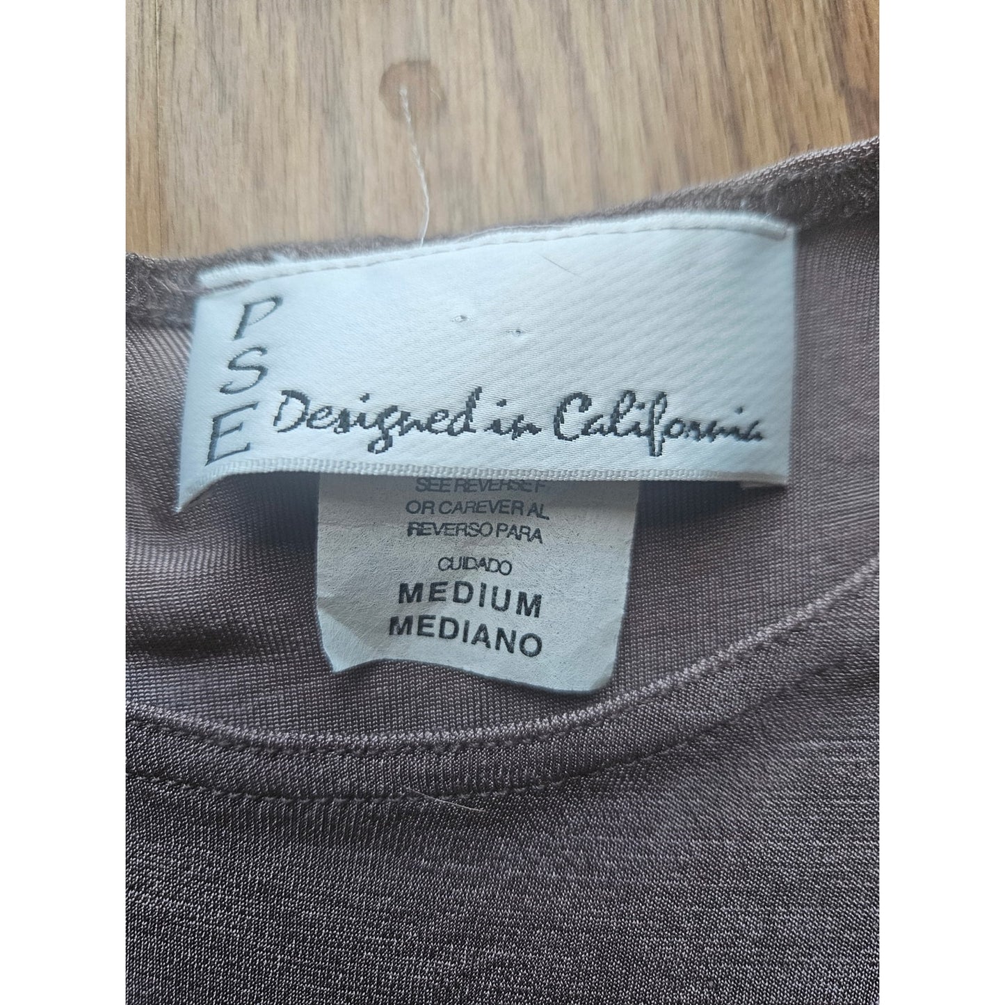 1990s Dusty Cocoa Crewneck Short Sleeve Blouse - Size Medium