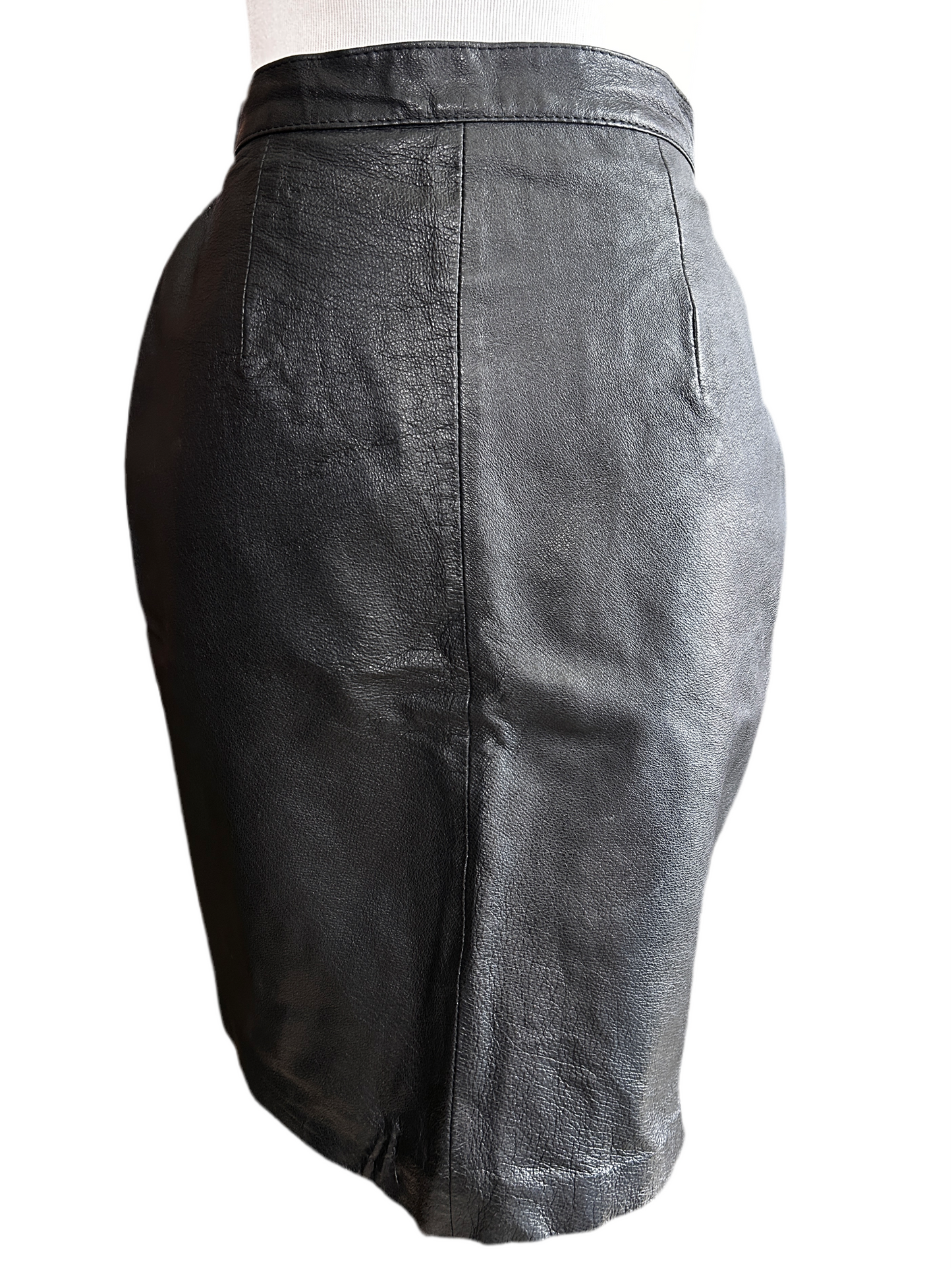 80s Leather Mini Skirt