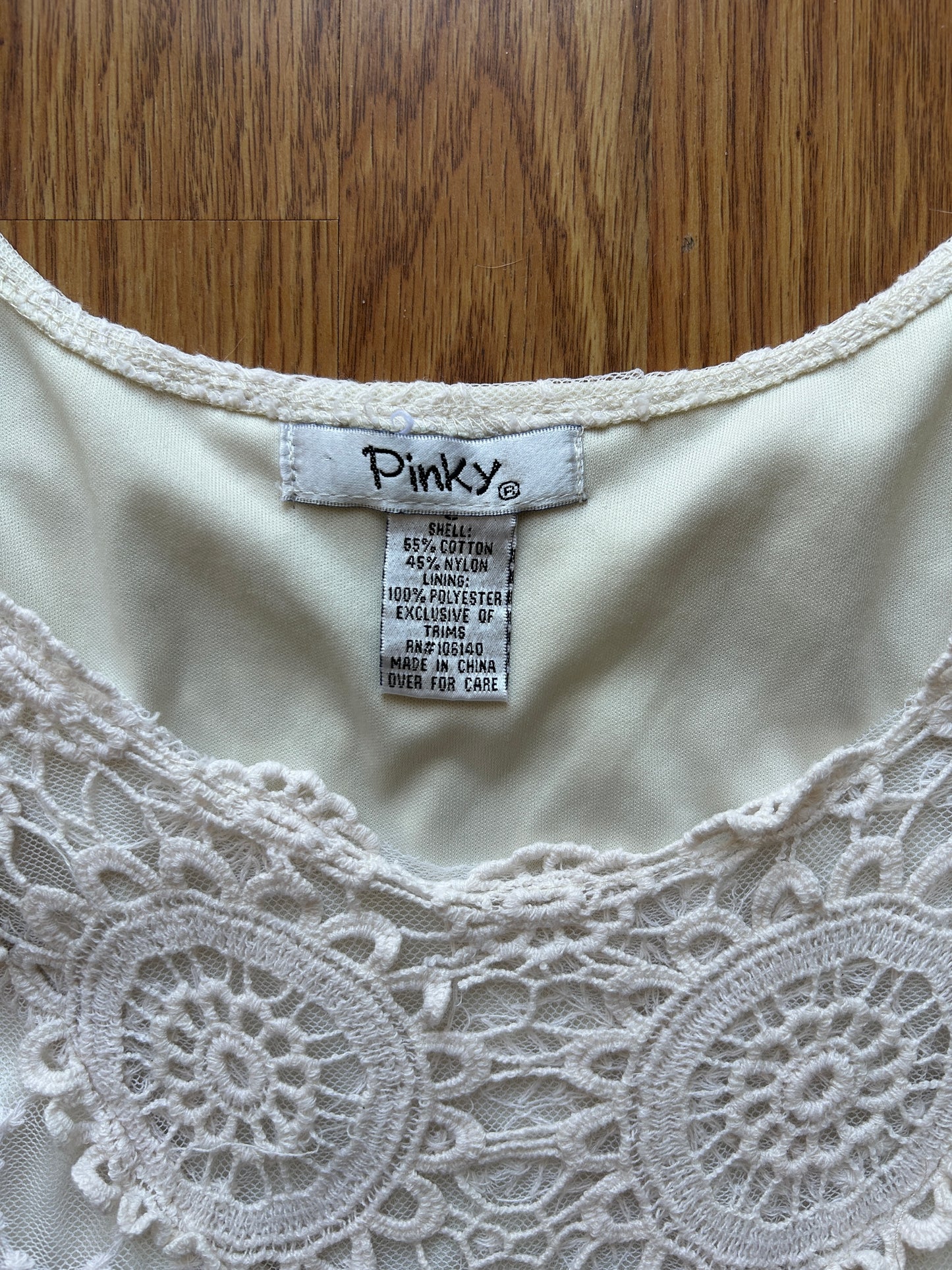 Lace lined Dress w/ Crochet Trim