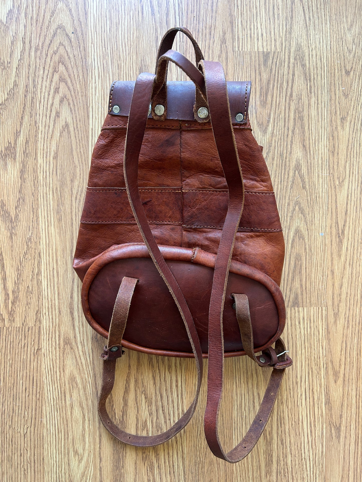 Vintage Handmade Leather Backpack