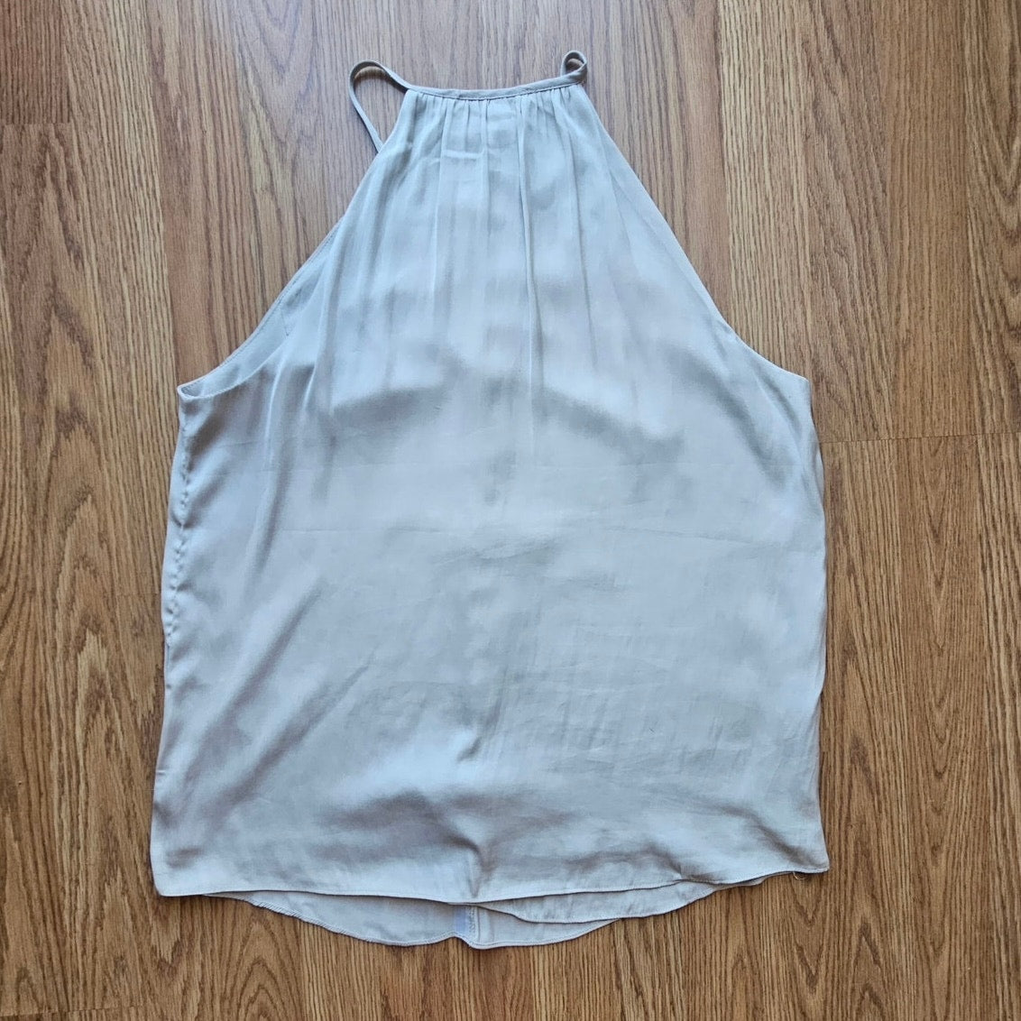 Y2K Grey Halter Tunic Tank, Boho, Indie Sleaze - Size Small