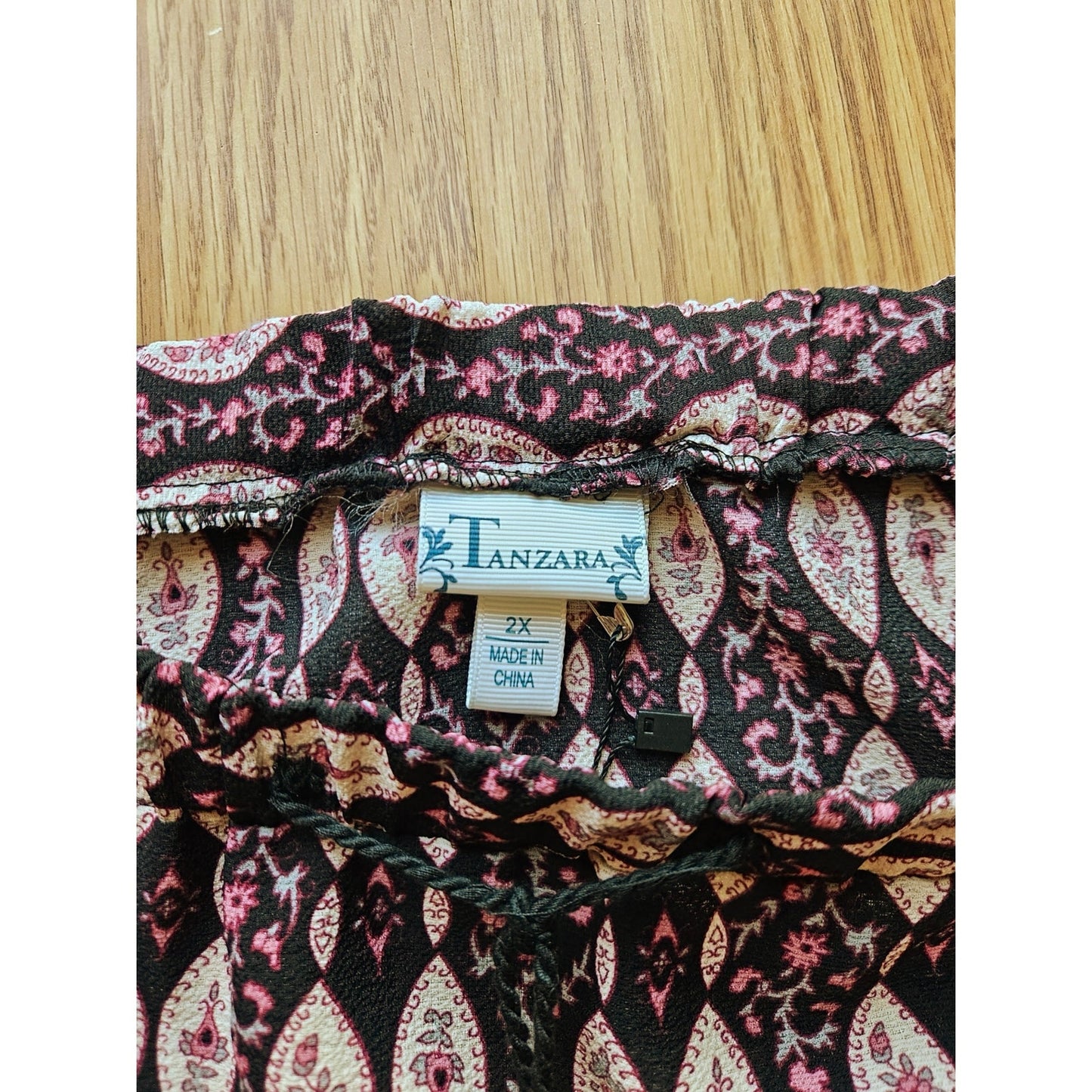 Y2K Paisley Ruffled Asymmetrical Midi Skirt - Size 2X