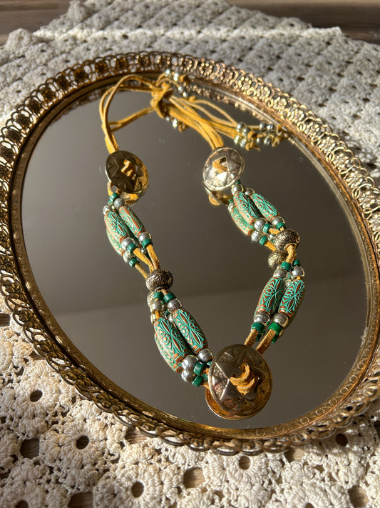 Beaded Leather Necklace