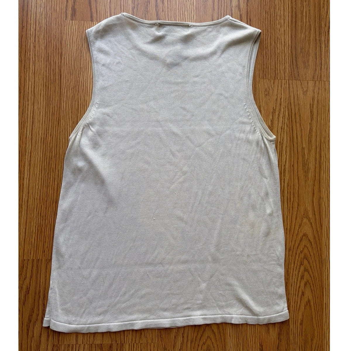 90s August Silk Sleeveless Knit Blouse - Size Large