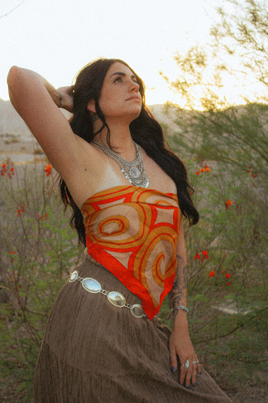 Burnished Silver Statement Necklace