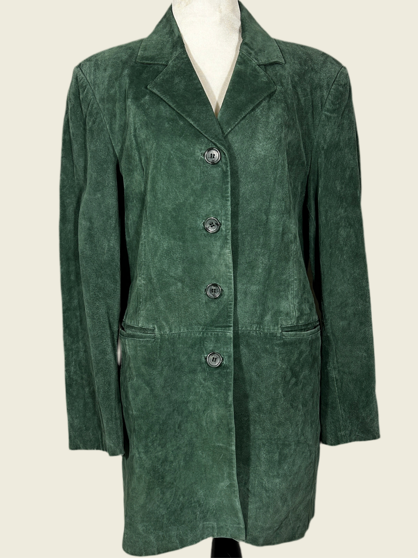 Emerald Leather Trench
