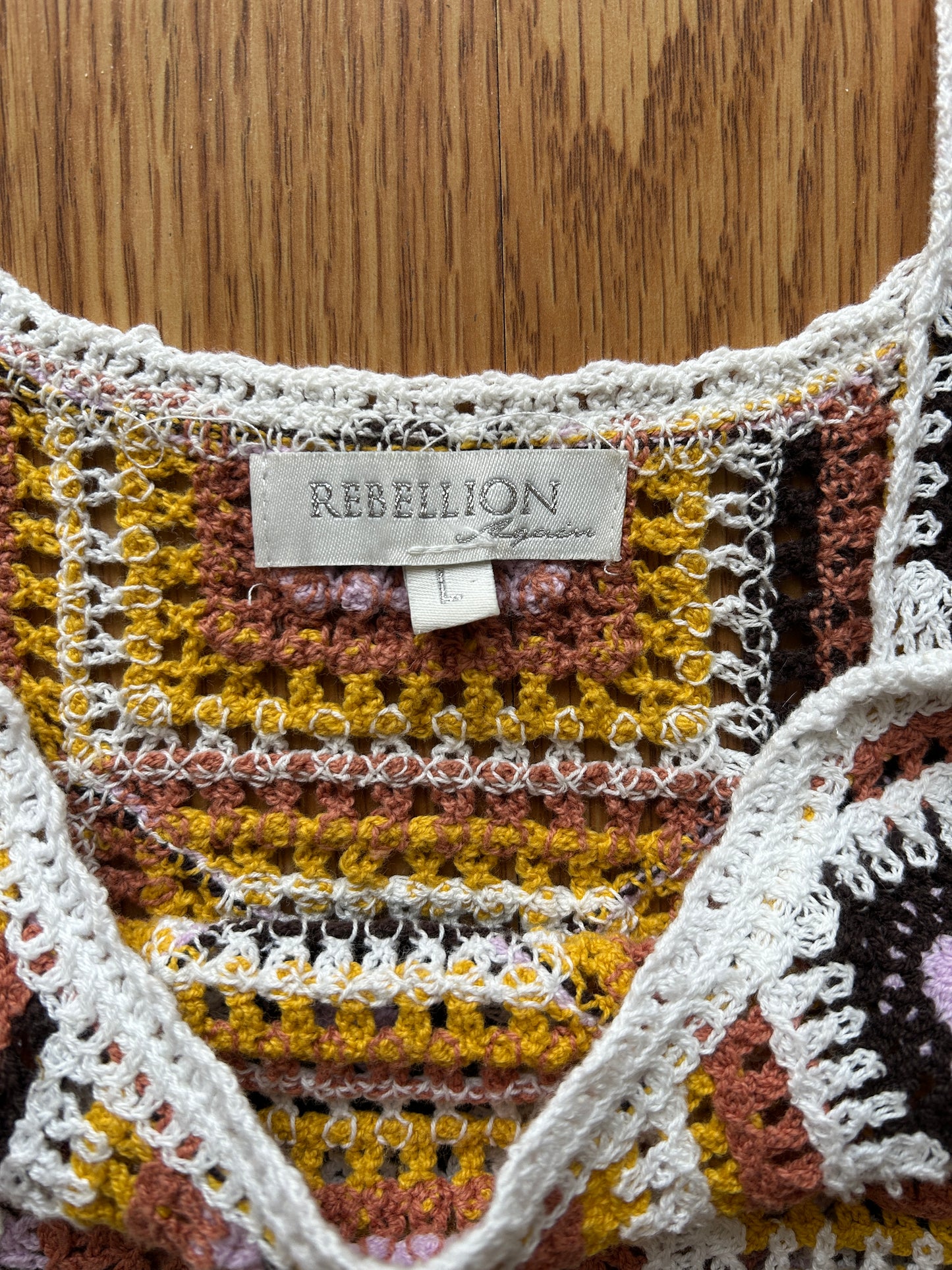 Crochet Boxy Cropped Crochet Shirt