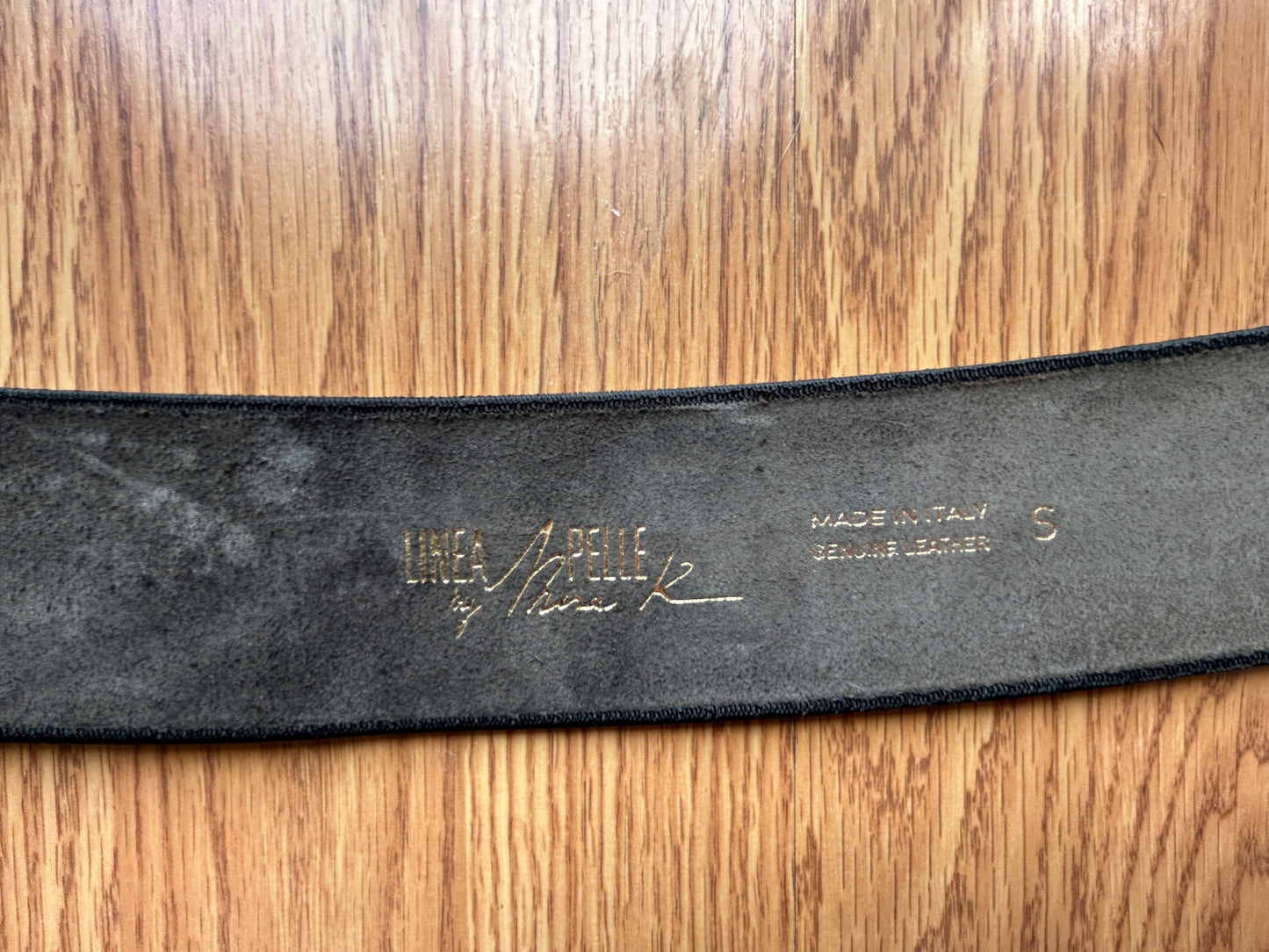 Vintage Burnished Gold Leather Belt