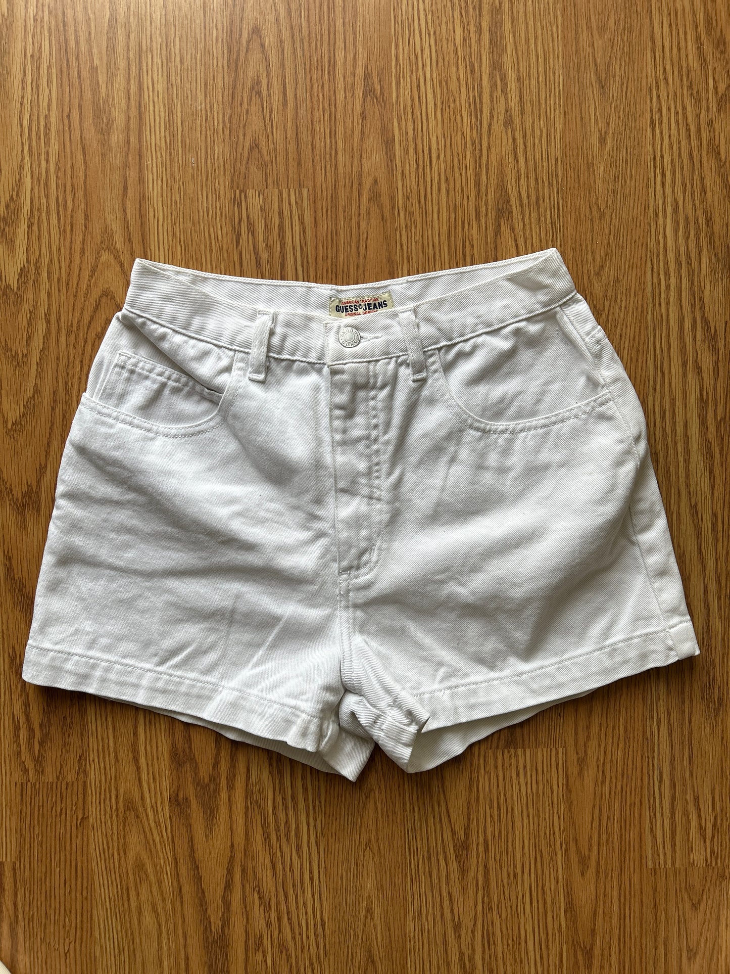 Vintage White Guess Shorts