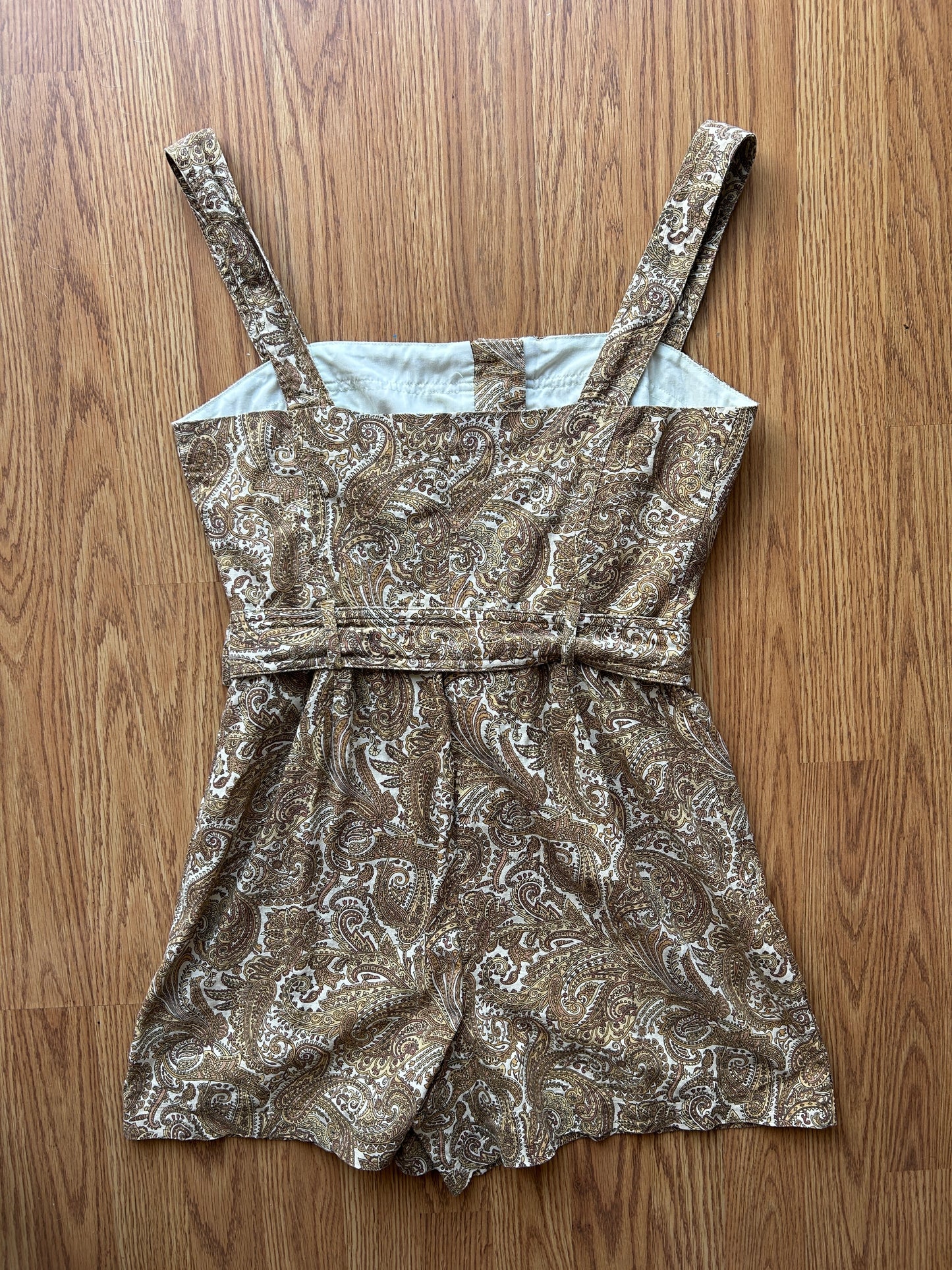 House of Harlow Paisley Romper w/ Belt