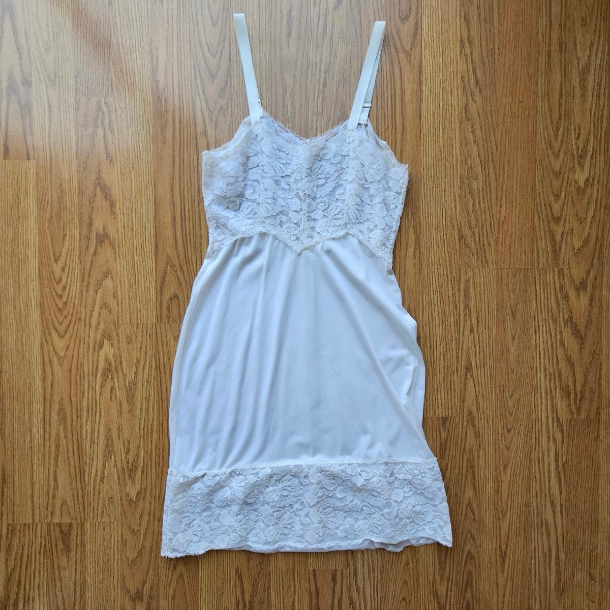 1950's Vintage Cream Lace Slip Dress - Size Extra Small