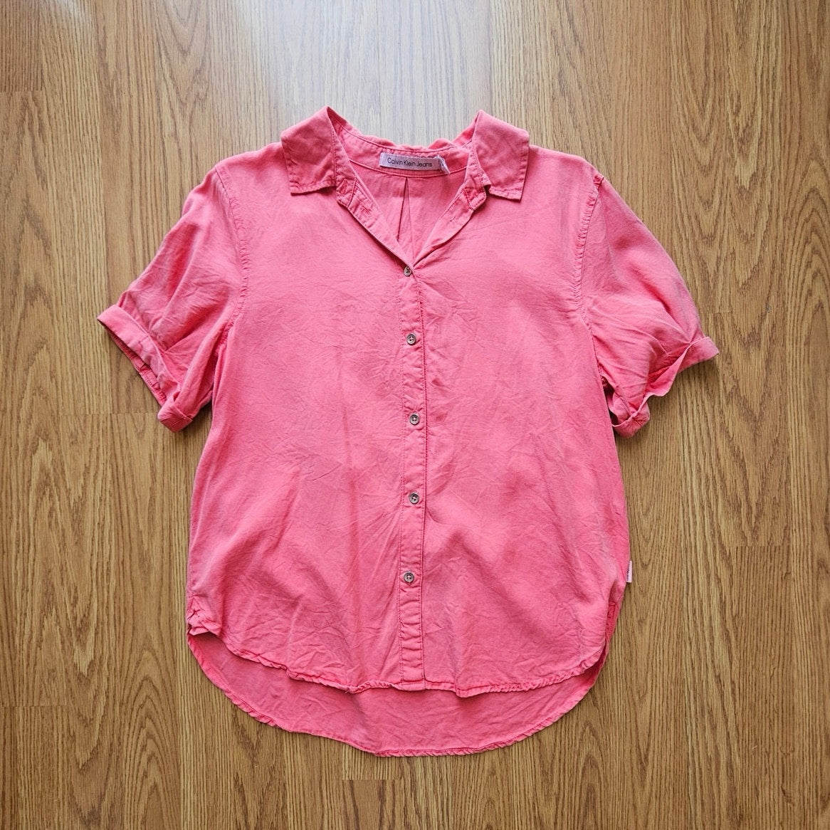 Y2K Calvin Klein Button Down Blouse - Size Medium