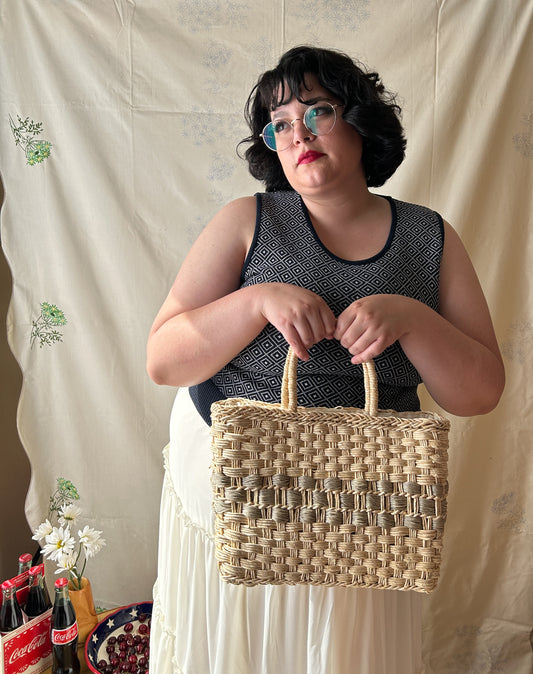 Woven Basket Handbag