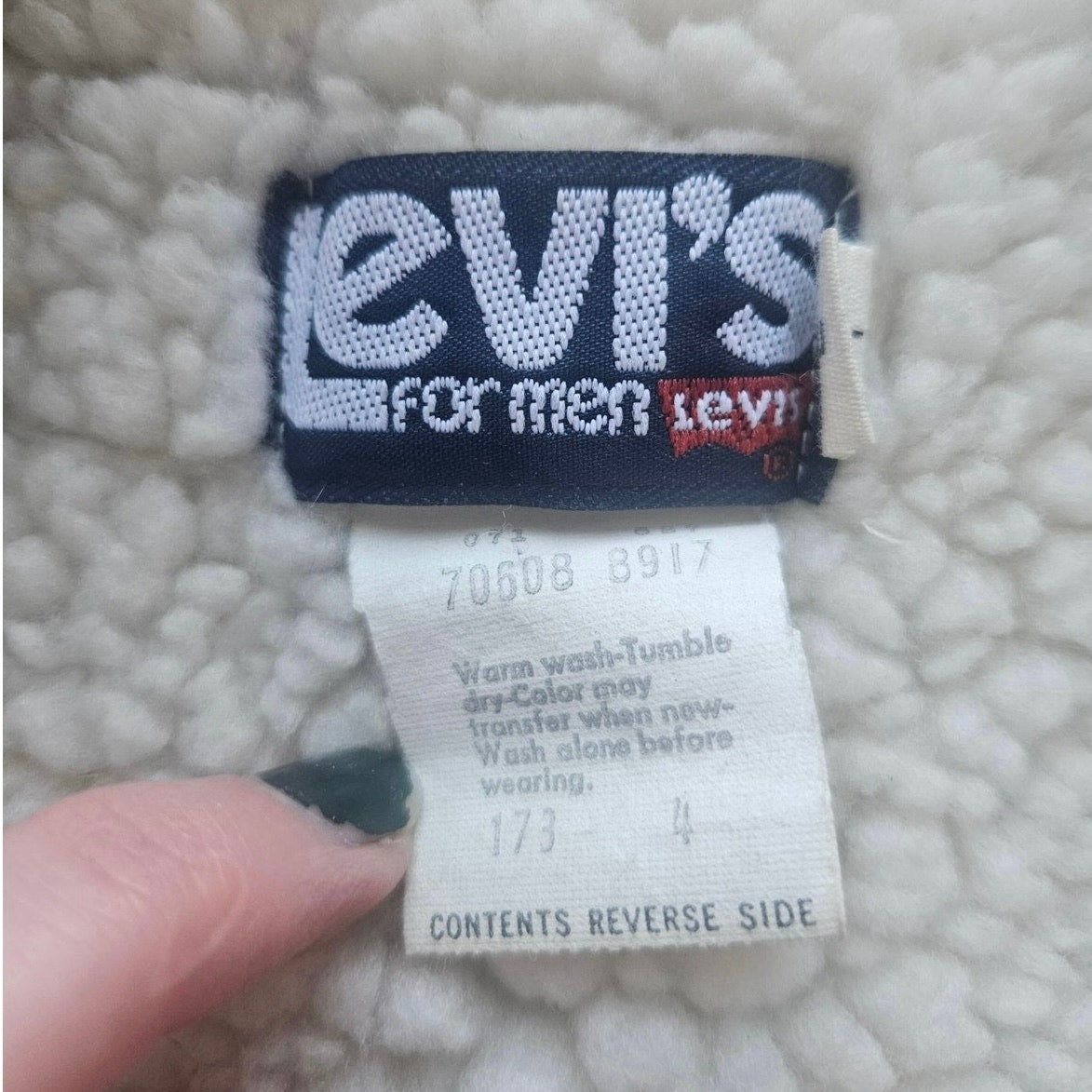 1970's Denim Sherpa Trucker Jacket - Size Large