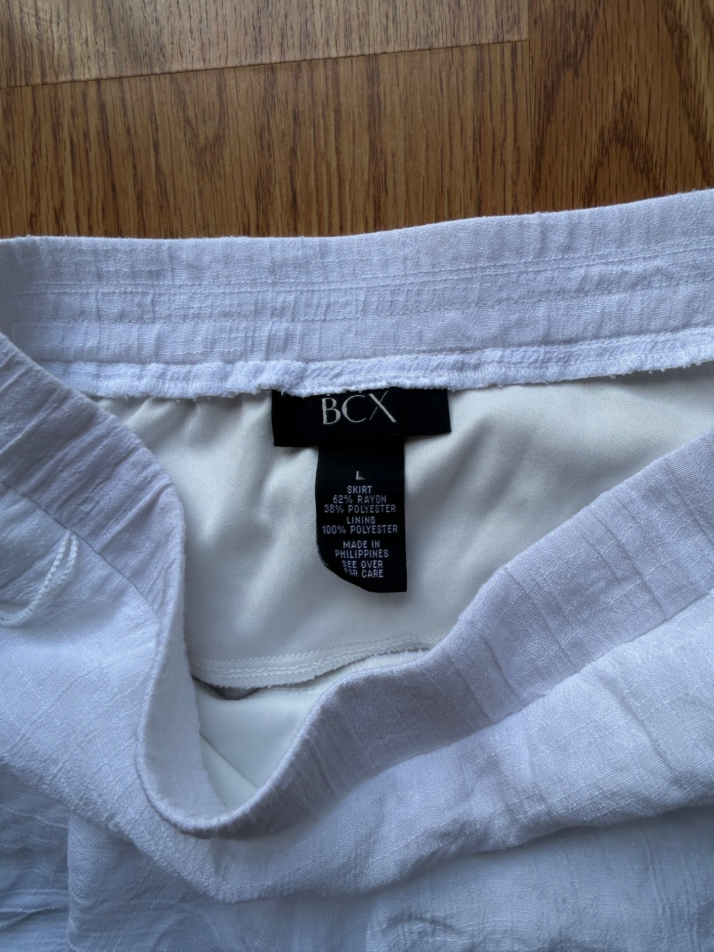Tiered White Mini Skirt