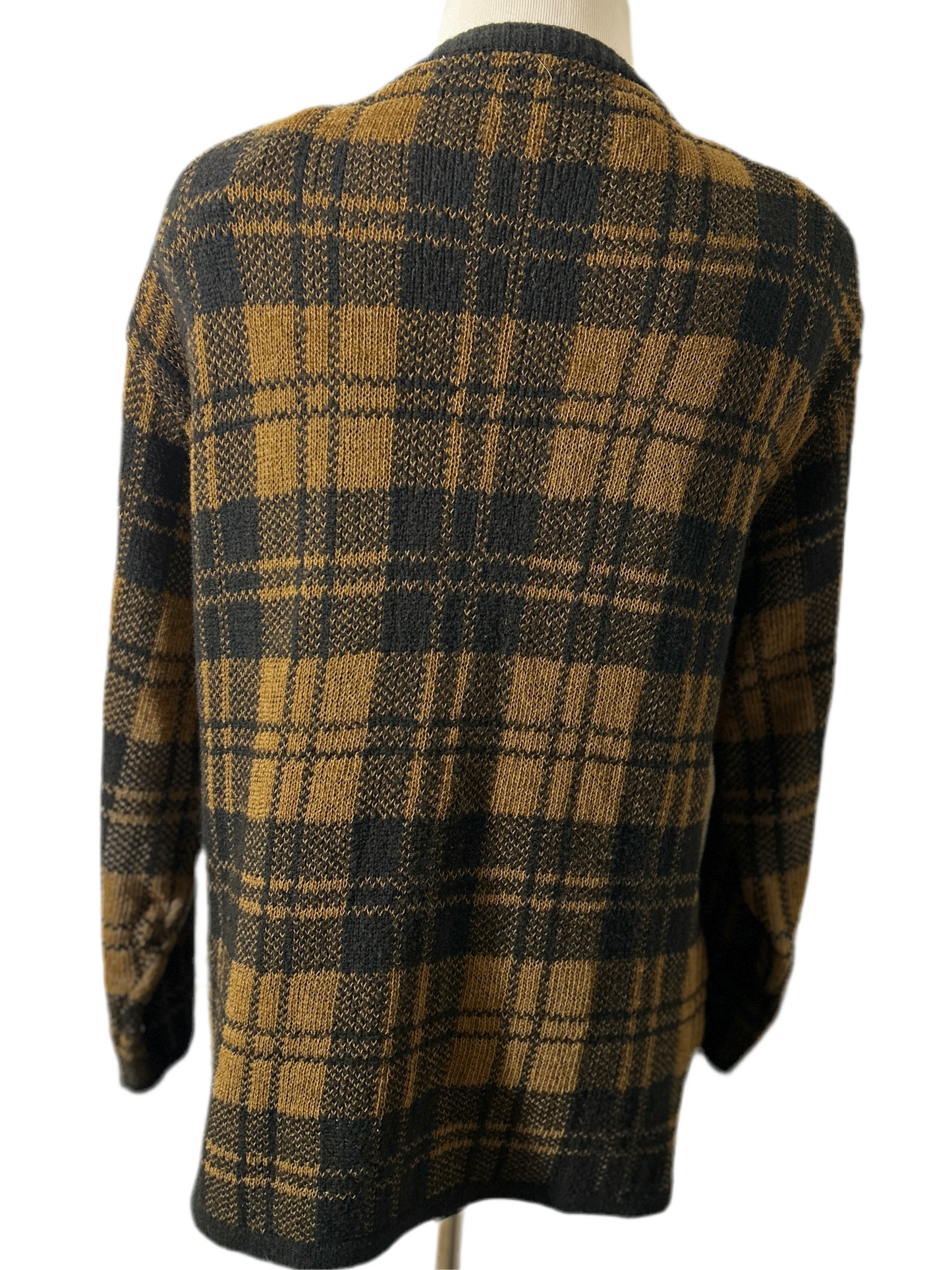 Black and Rust Knit Cardigan