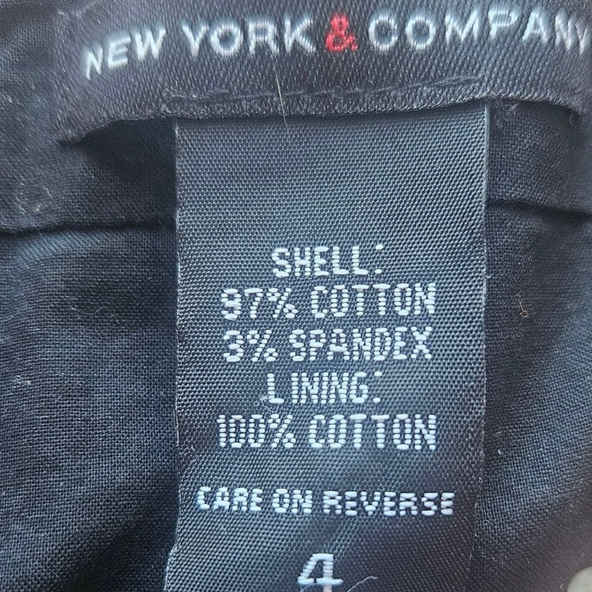 Y2K New York and Co Black Strapless Dress, Minimalist, Quiet Luxury - Size 4