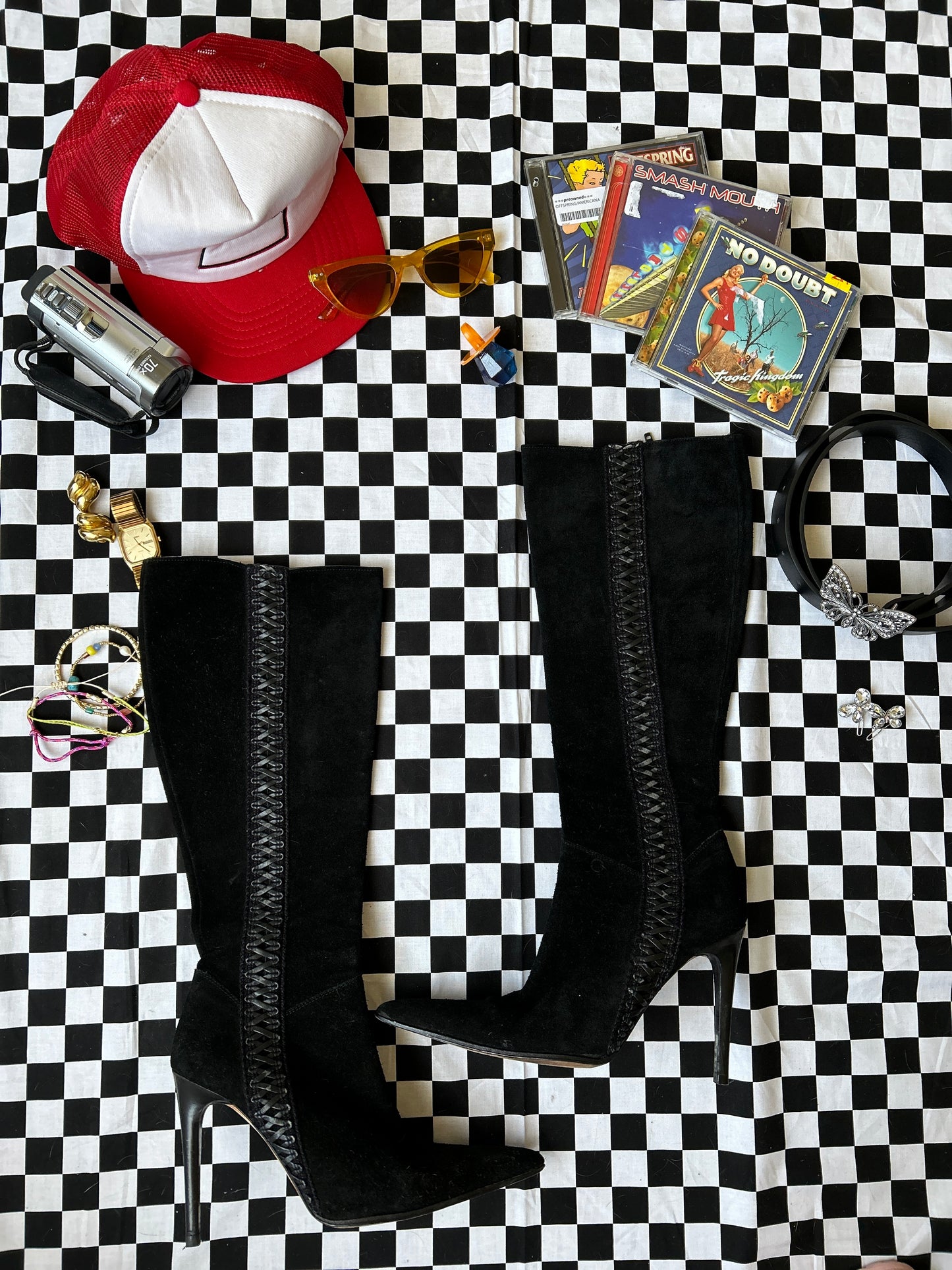 Black Bebe Pointed Toe Boots (Size 8)