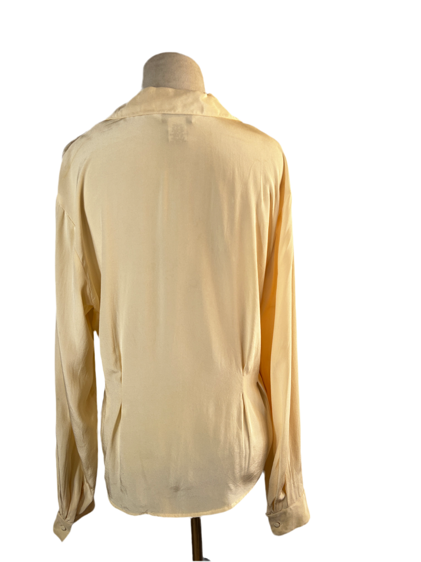 Vanilla Bean Casual Corner Silk Blouse