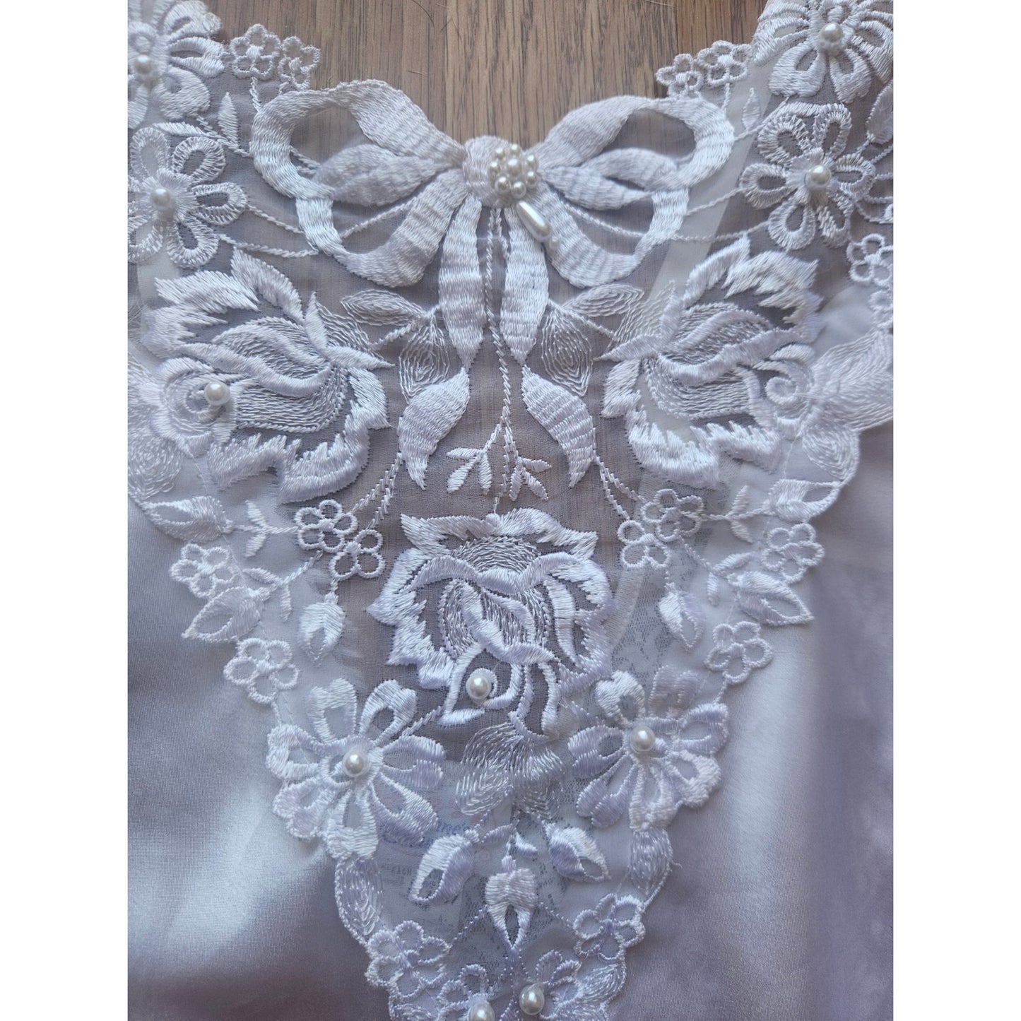 Vintage Lace and Beaded Bridal Bodysuit - Size Medium