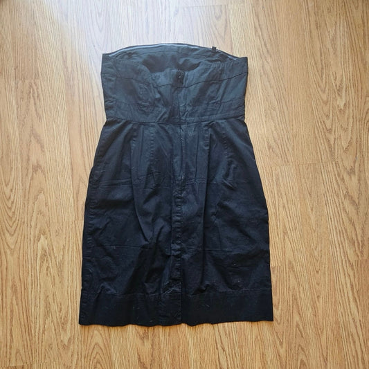 Y2K New York and Co Black Strapless Dress, Minimalist, Quiet Luxury - Size 4