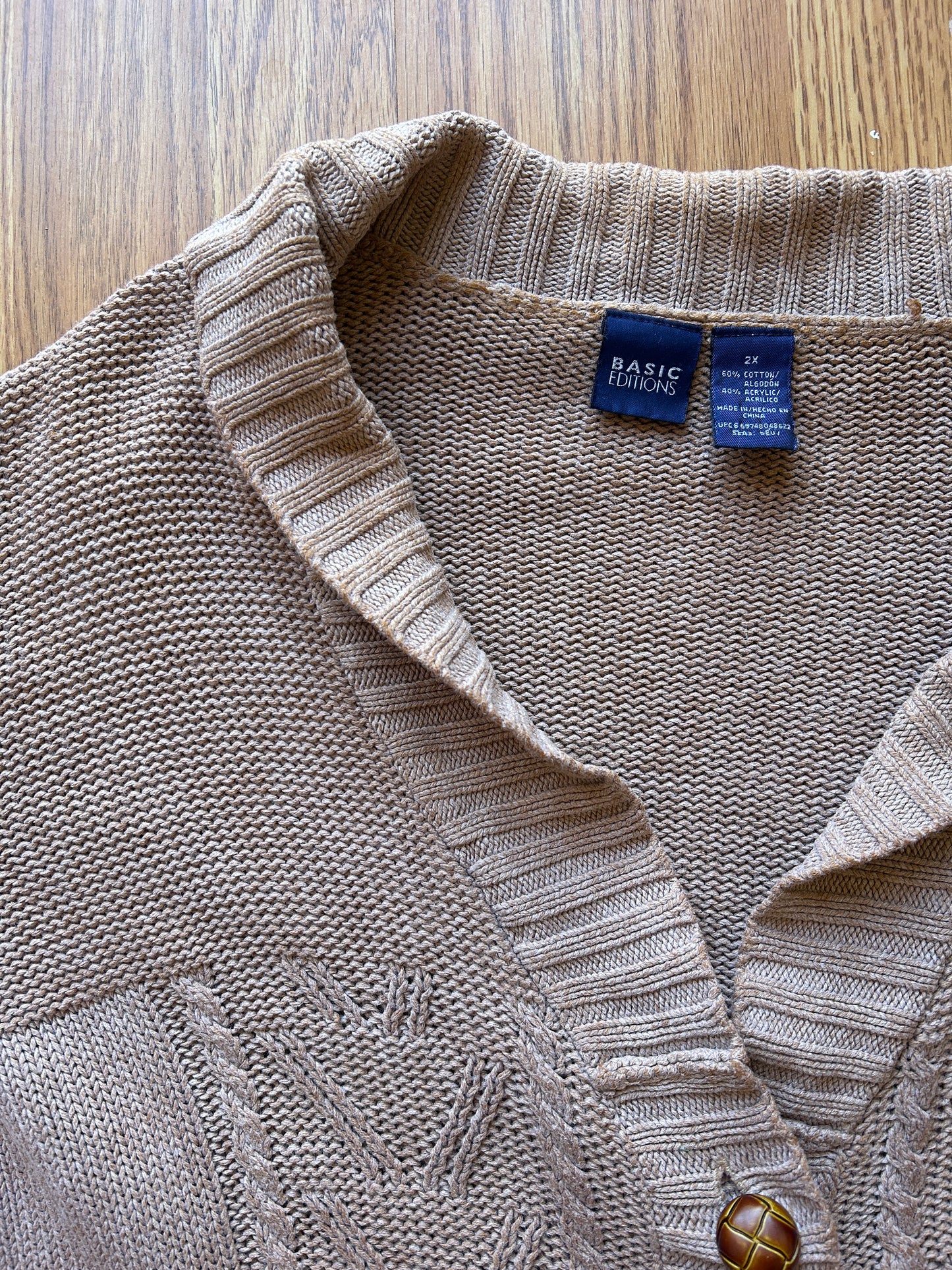 Vintage Cable Knit Cardigan