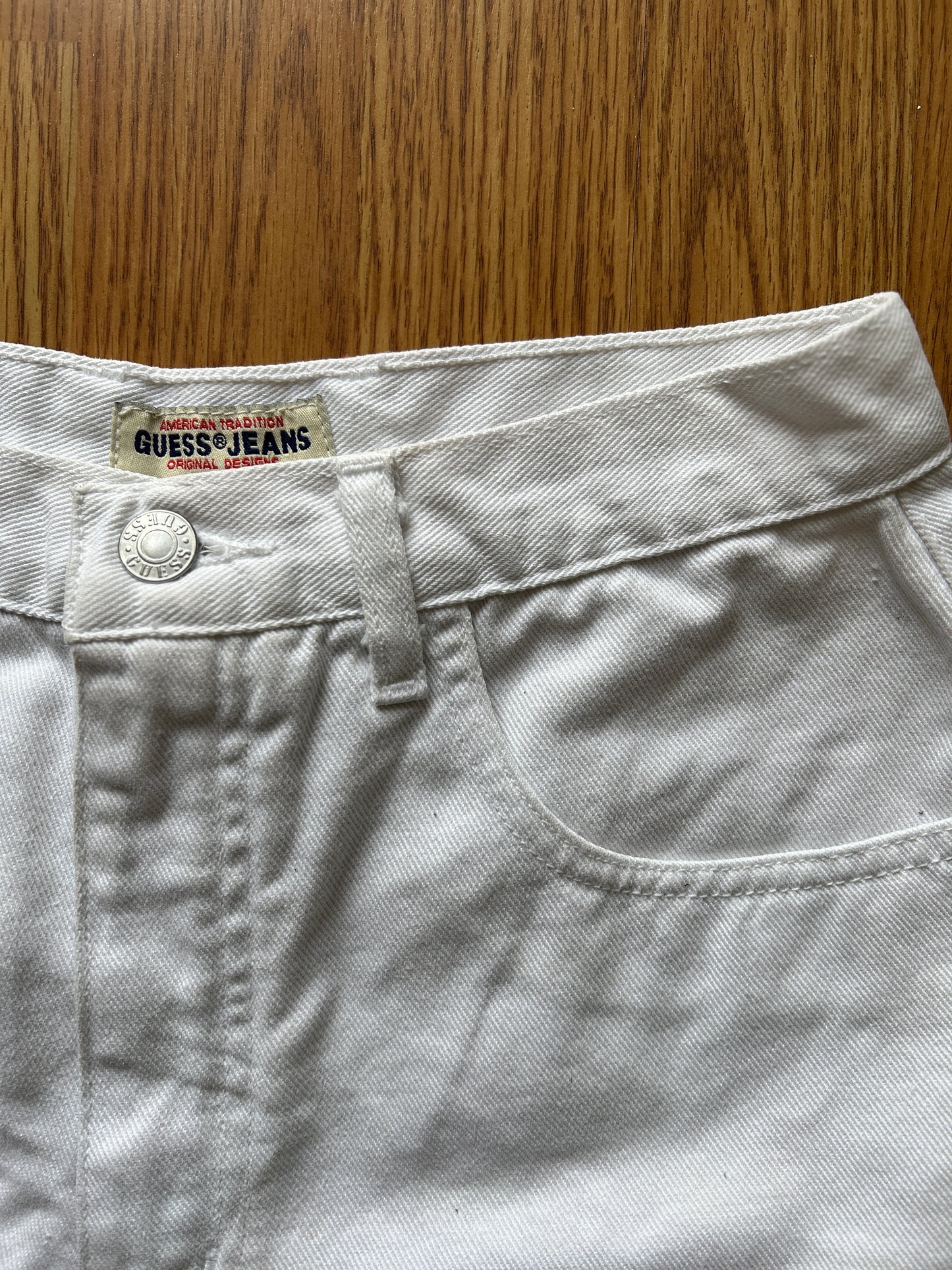 Vintage White Guess Shorts