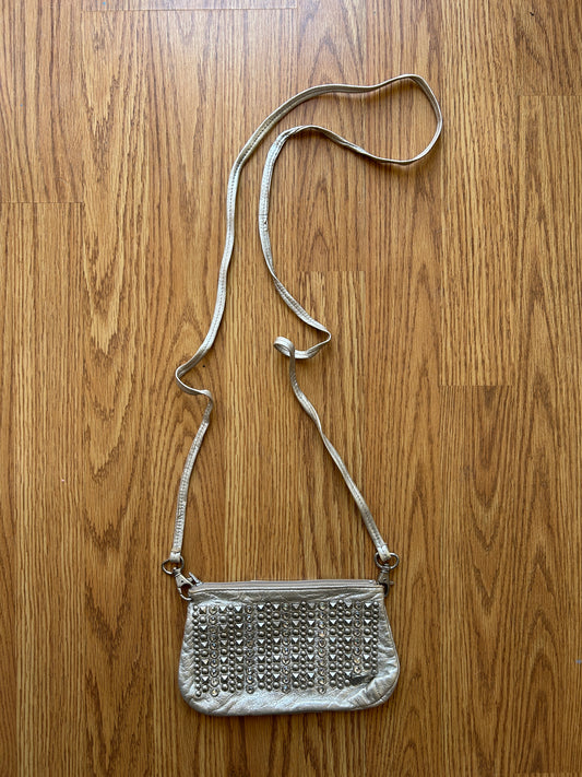 Vintage Silver Studded Crossbody