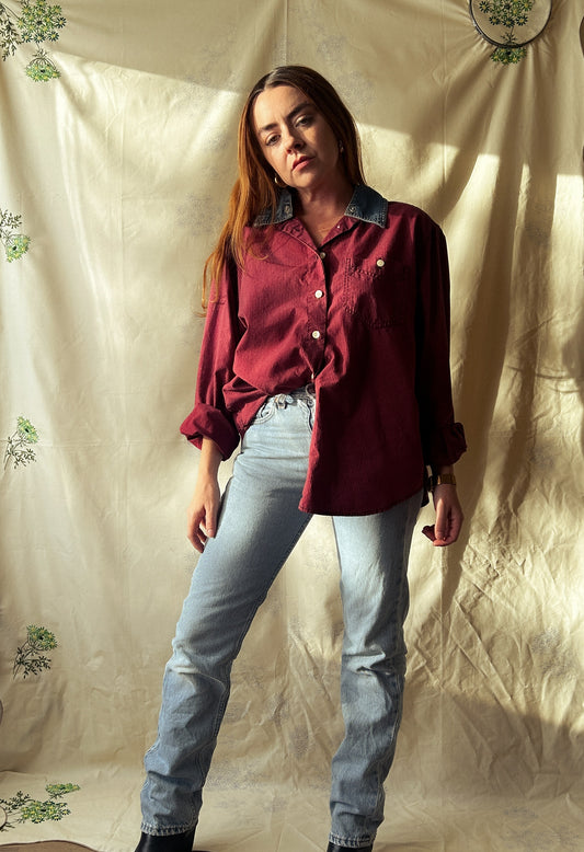 Liz Claiborne Gingham Button Up (Medium)