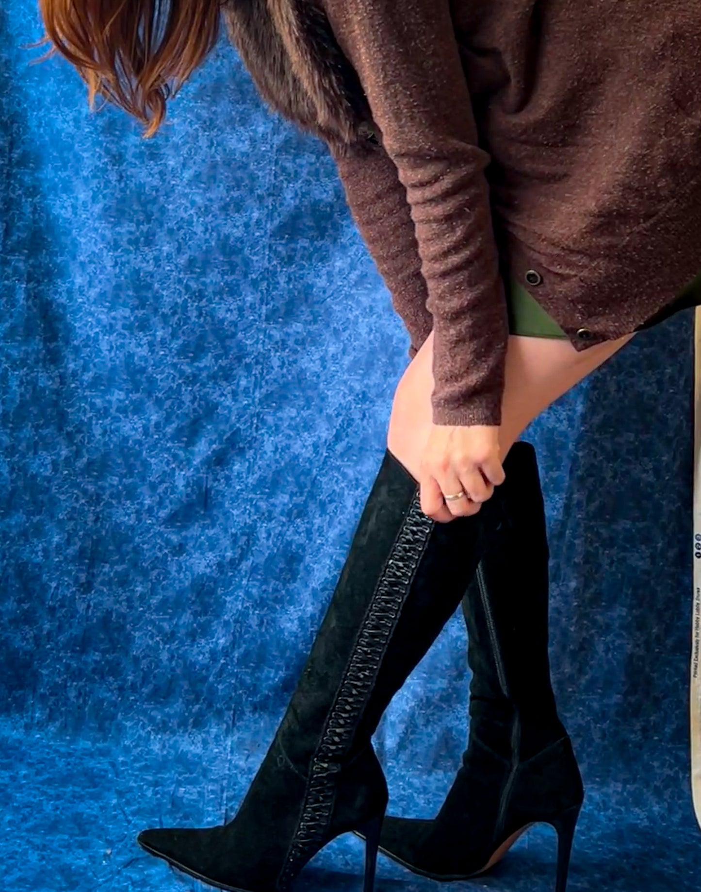 Black Bebe Pointed Toe Boots (Size 8)