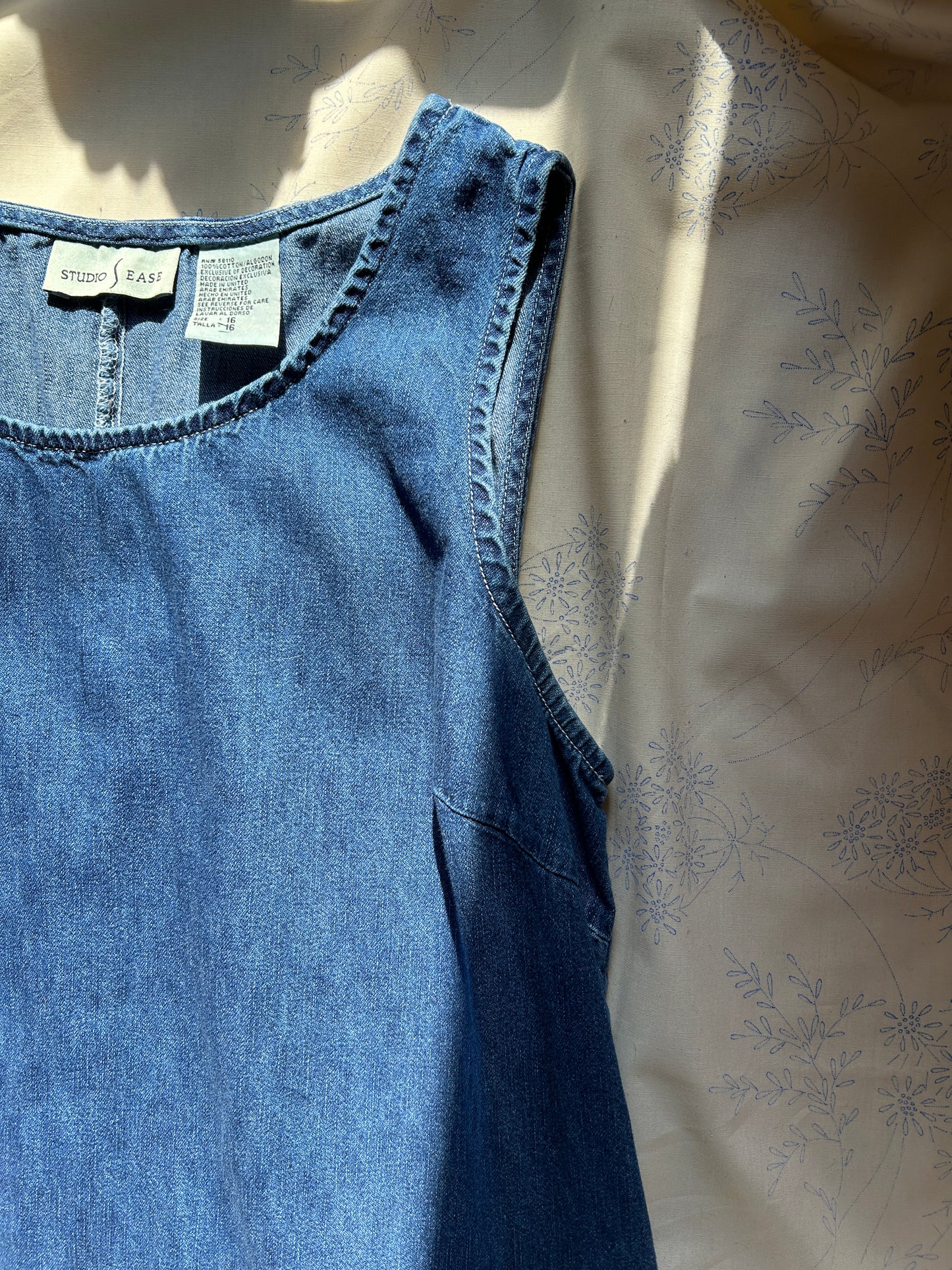 1990's Denim Dress (Size 16)