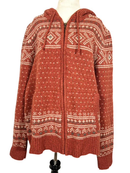 Wool L.L Bean Zip Up Sweater
