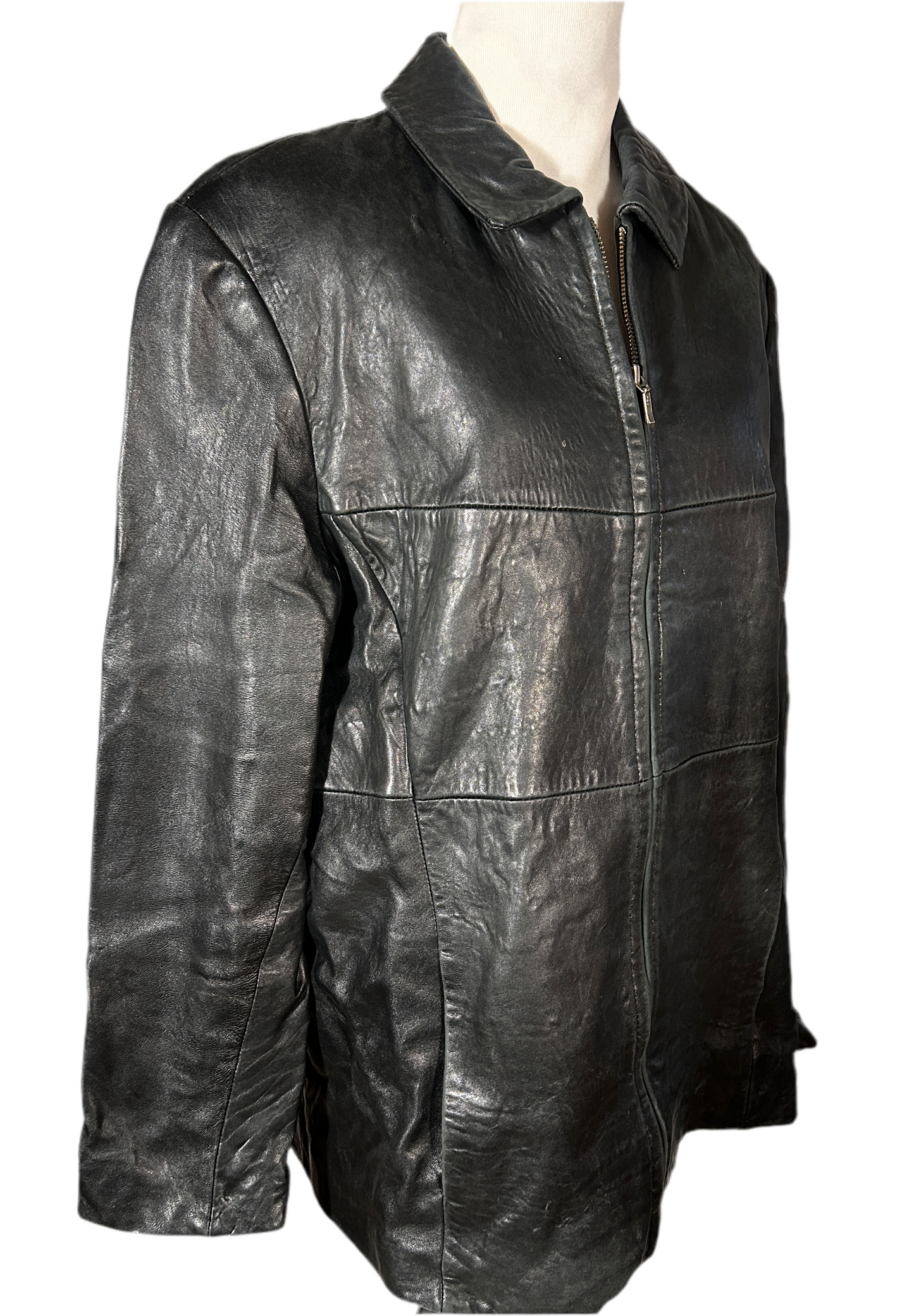 Zip-up Leather Jacket