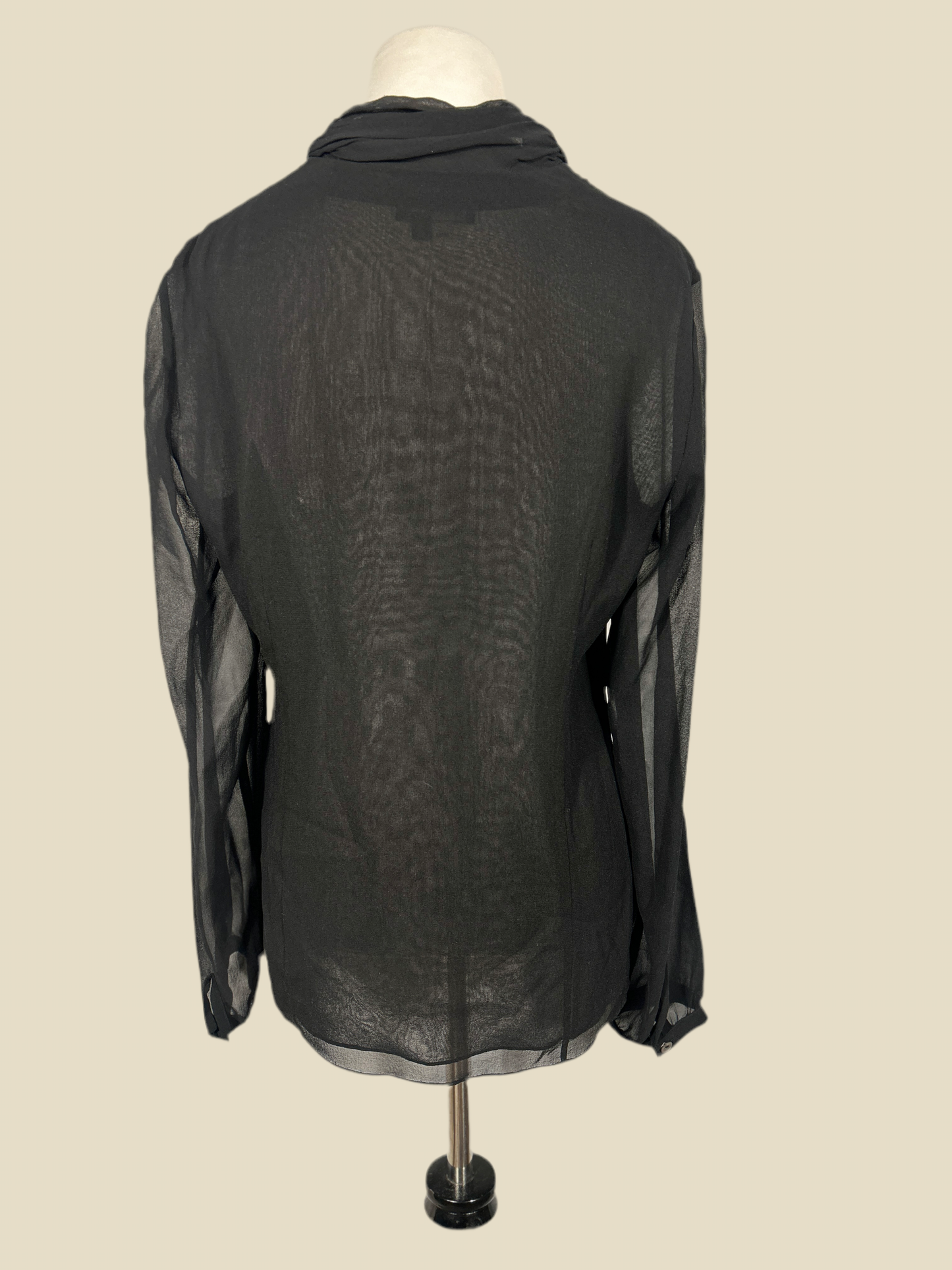 90s Anne Klein Sheer Button-Up Shirt