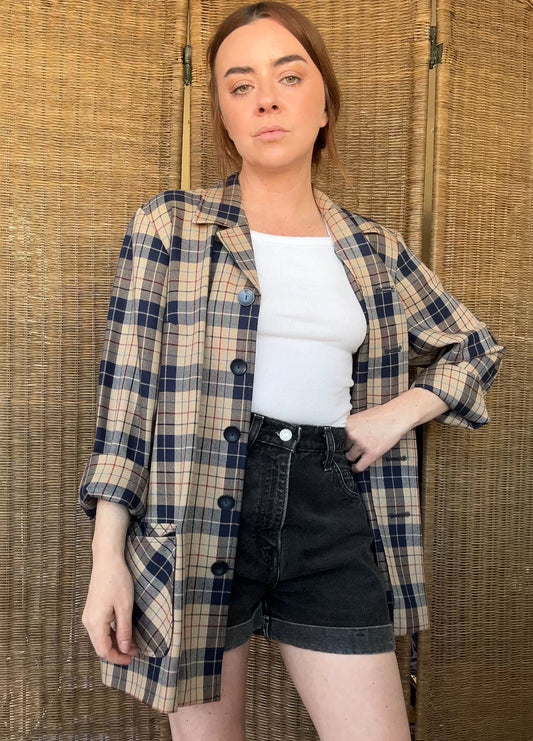 Vintage Pendleton Lightweight Plaid Blazer