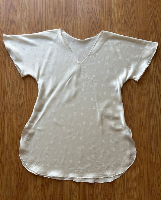 Vintage Ivory Butterfly Slip Dress
