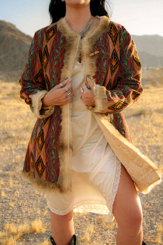 1970's Handmade Leather Coat (Medium)