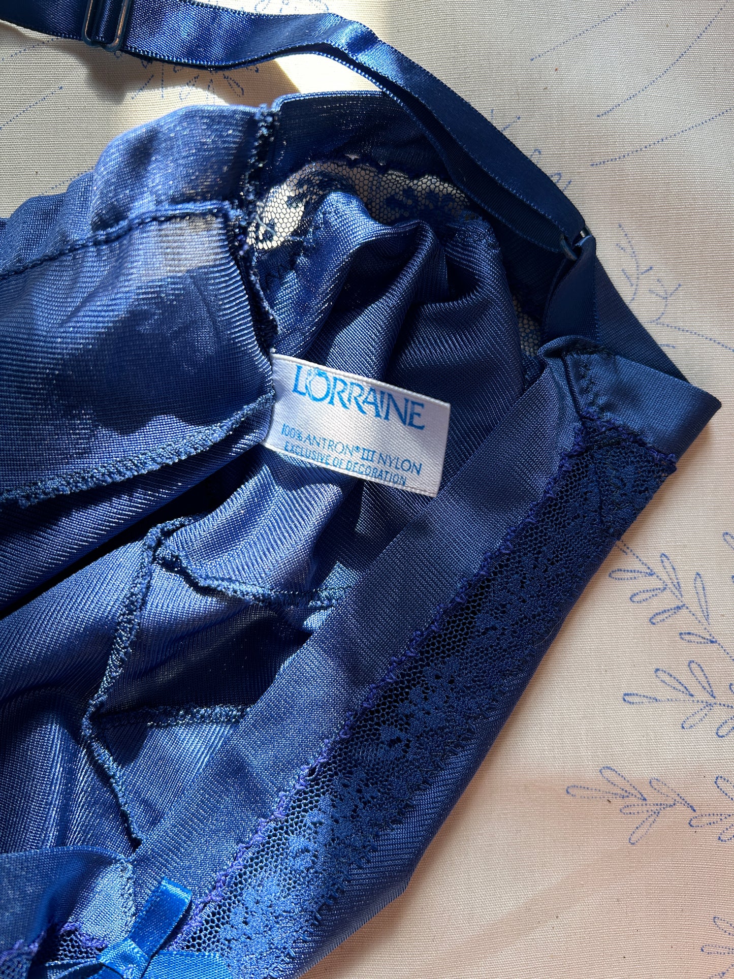1960's Vintage Navy Slip Dress (Small)