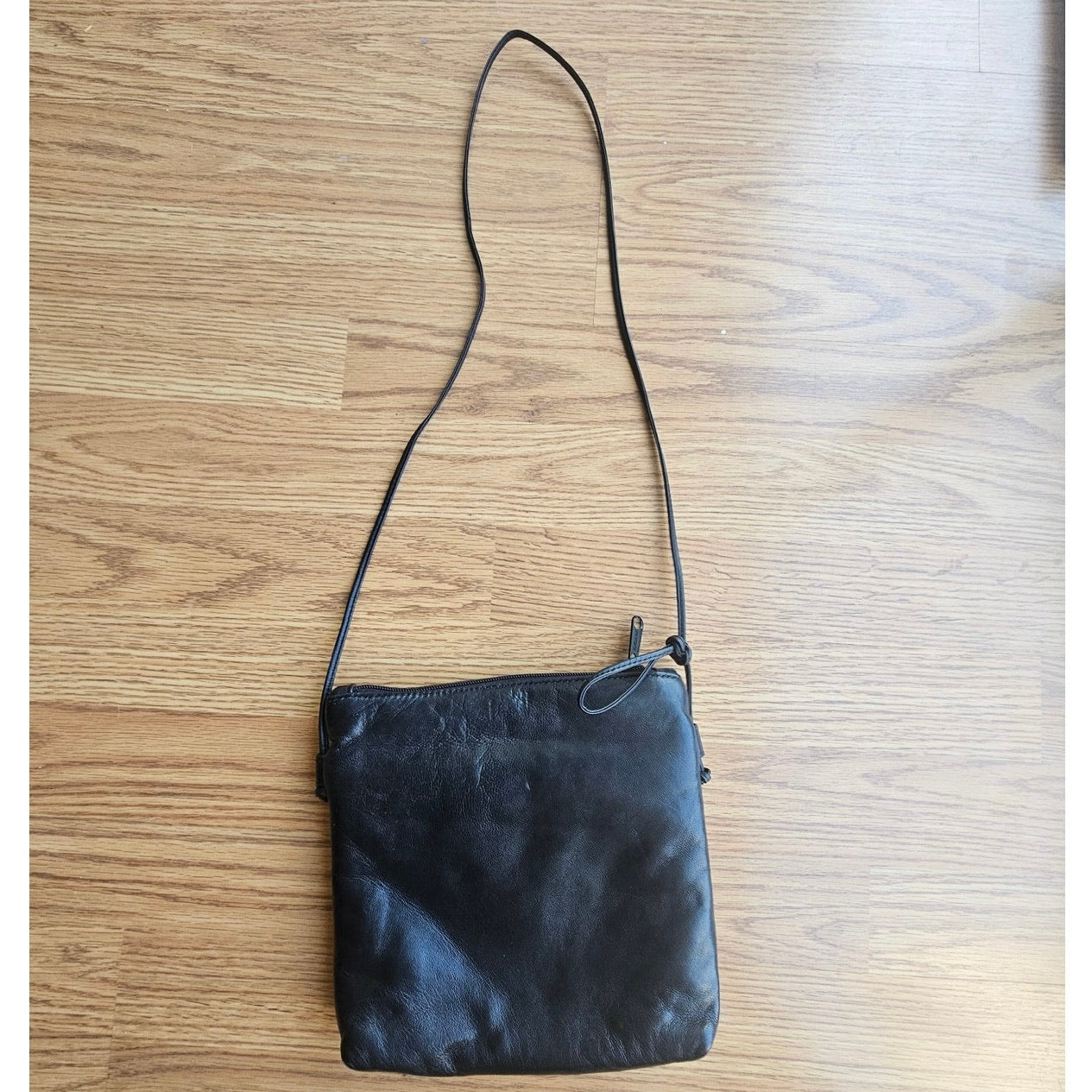 Y2K Cache Black Leather Crossbody