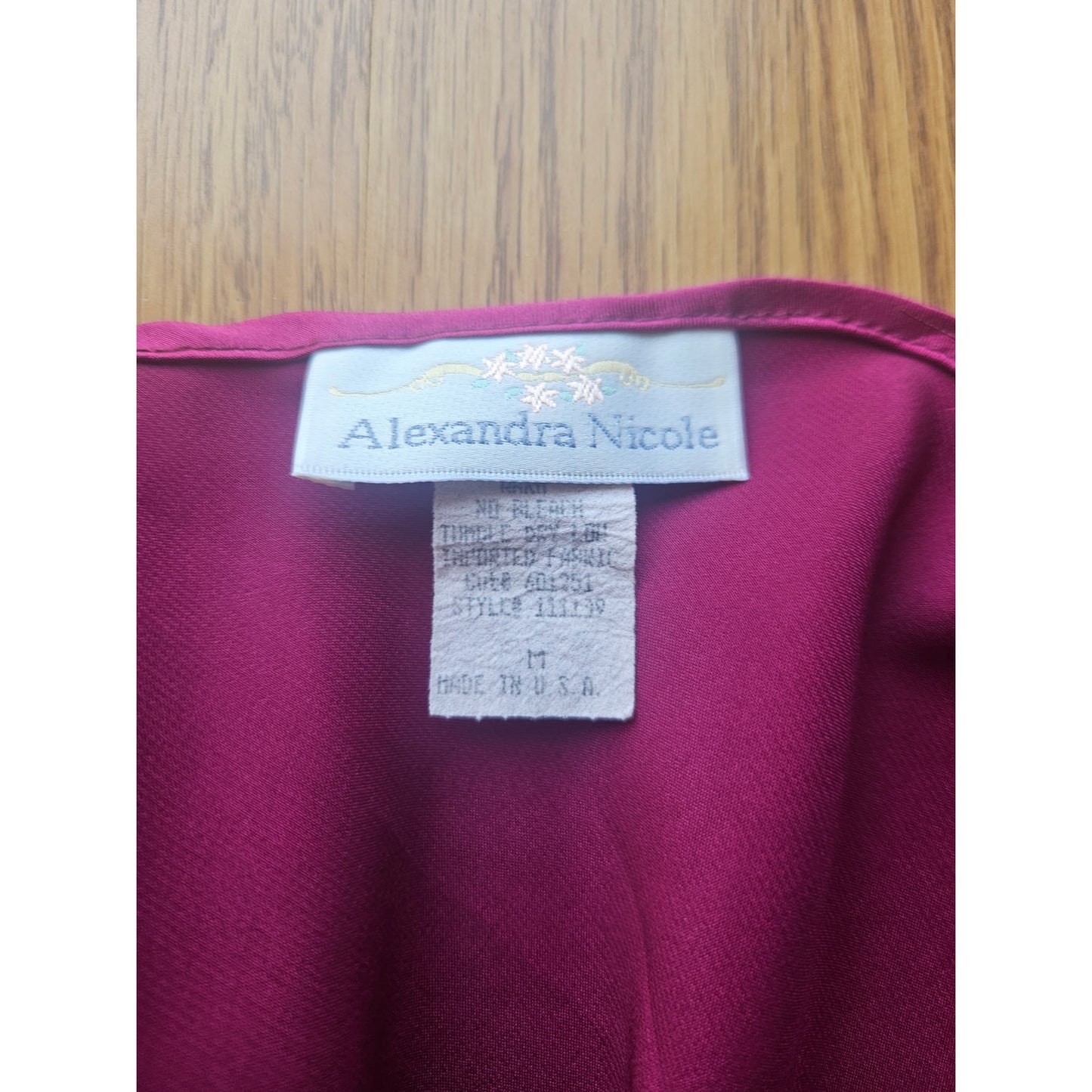 90s Cranberry Mini Satin Slip Dress, Coquette, Romantic - Size Medium