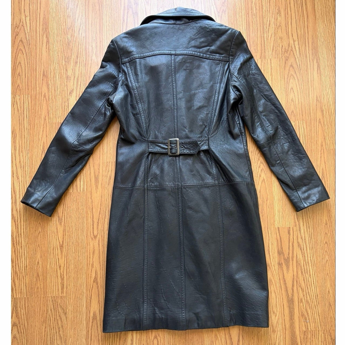 90's Jones New York Black Mid-Length Trench Coat - Size Medium